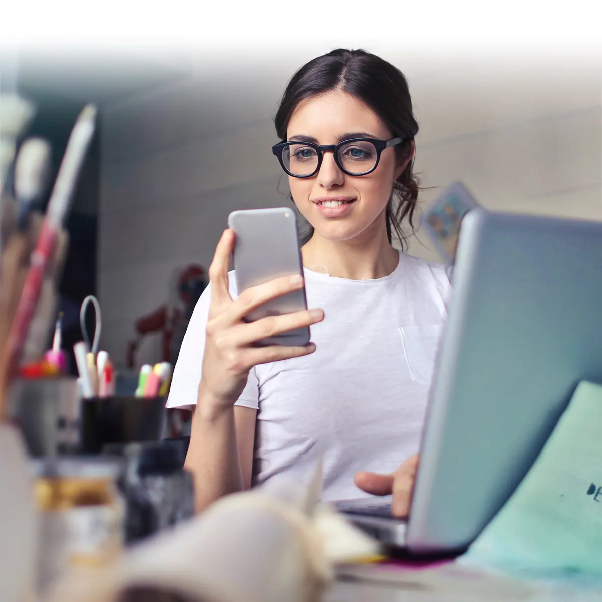 woman creating her account on coinbase